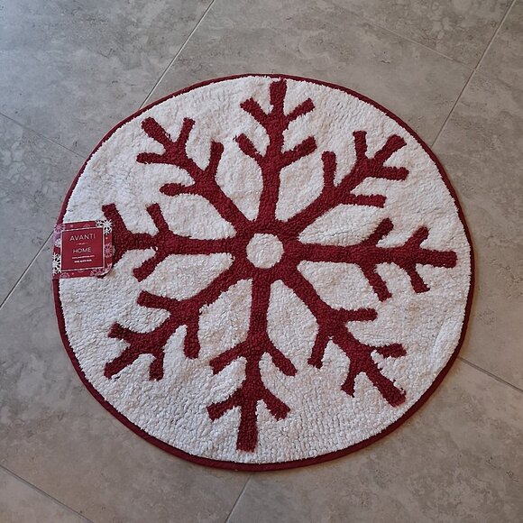 Avanti Sparkle Snowflake 29" Holiday Bath Rug - Picture 1 of 10